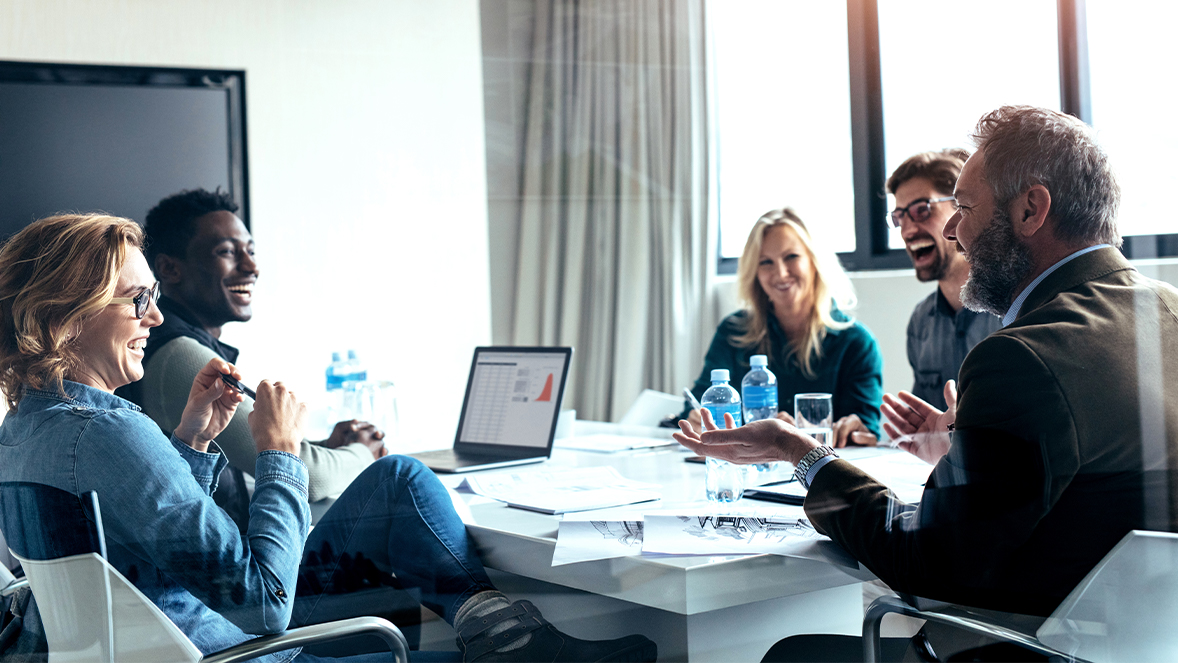 people talking in a meeting